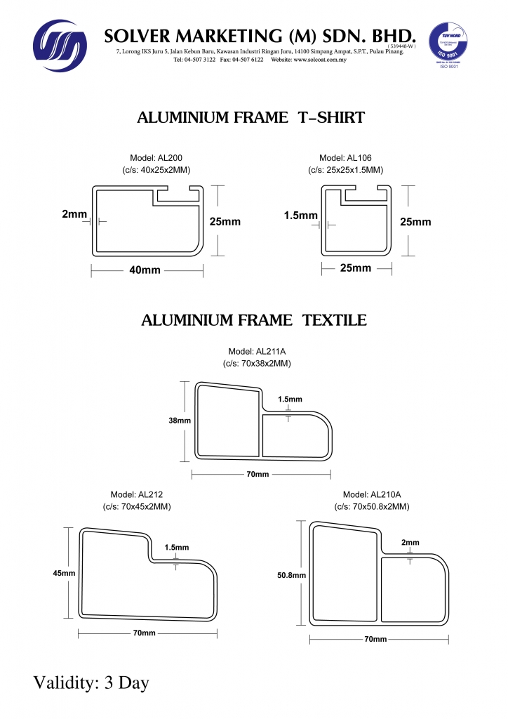 aluminium t shirt